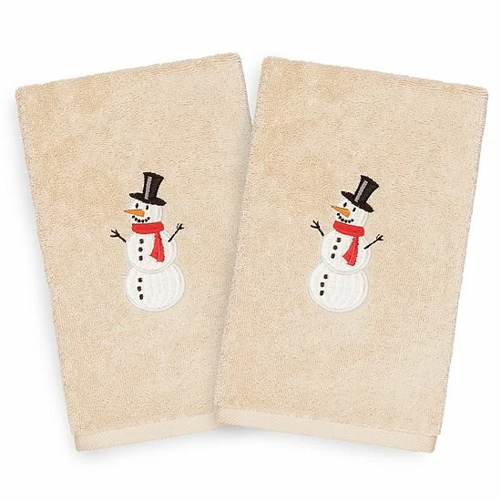 Linum Home Textiles 2-pack Snowman Embroidered Hand Towel Set White Linum Home Textiles 2-pack Snowman Embroidered Hand Towel Set White -Linum Home Textiles store unnamed file 6799