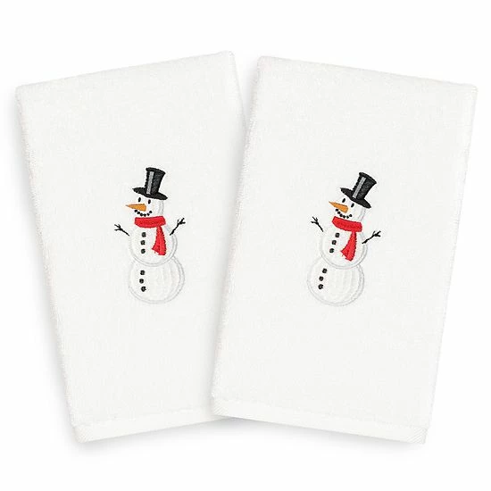 Linum Home Textiles 2-pack Snowman Embroidered Hand Towel Set White Linum Home Textiles 2-pack Snowman Embroidered Hand Towel Set White -Linum Home Textiles store unnamed file 6803