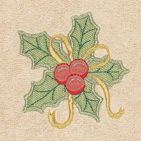 Linum Home Textiles Christmas 2-pack Holly Bunch Embroidered Luxury Turkish Cotton Hand Towels Sand Linum Home Textiles Christmas 2-pack Holly Bunch Embroidered Luxury Turkish Cotton Hand Towels Sand -Linum Home Textiles store unnamed file 6811