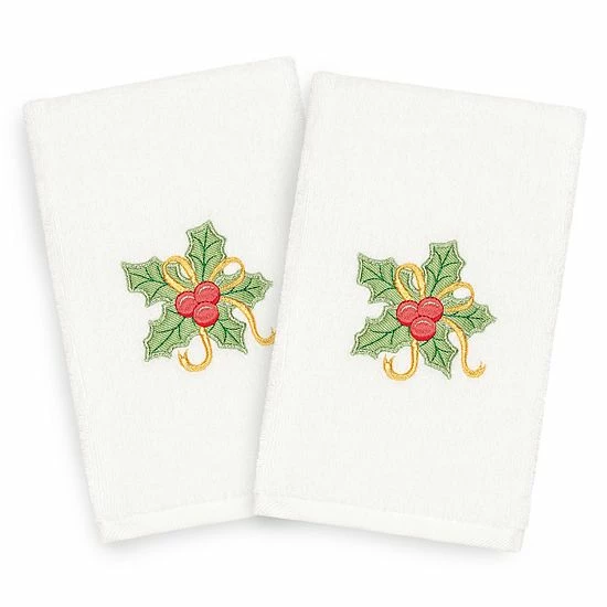Linum Home Textiles Christmas 2-pack Holly Bunch Embroidered Luxury Turkish Cotton Hand Towels Sand Linum Home Textiles Christmas 2-pack Holly Bunch Embroidered Luxury Turkish Cotton Hand Towels Sand -Linum Home Textiles store unnamed file 6812