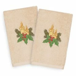 Linum Home Textiles Christmas 2-pack Candles Embroidered Luxury Turkish Cotton Hand Towels White 3 Linum Home Textiles Christmas 2-pack Candles Embroidered Luxury Turkish Cotton Hand Towels White -Linum Home Textiles store unnamed file 6847