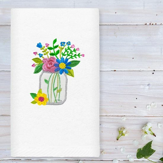 Linum Home Textiles Country Bouquet Embroidered Luxury Turkish Cotton Hand Towel White Linum Home Textiles Country Bouquet Embroidered Luxury Turkish Cotton Hand Towel White -Linum Home Textiles store unnamed file 6898