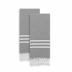 Linum Home Textiles 2-pack Alara Pestemal Color Hand Towels Soft Aqua