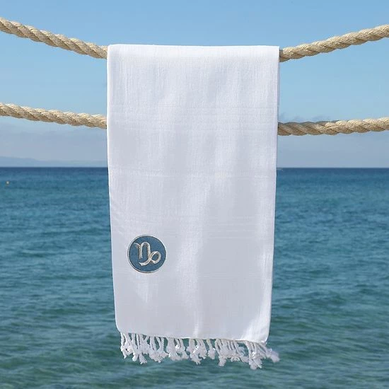 Linum Home Textiles Turkish Cotton Summer Fun Horoscope Capricorn Pestemal Beach Towel White Capricorn Linum Home Textiles Turkish Cotton Summer Fun Horoscope Capricorn Pestemal Beach Towel White Capricorn -Linum Home Textiles store unnamed file 6976