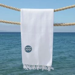 Linum Home Textiles Turkish Cotton Summer Fun Horoscope Aquarius Pestemal Beach Towel Gray Aquarius 9 Linum Home Textiles Turkish Cotton Summer Fun Horoscope Aquarius Pestemal Beach Towel Gray Aquarius -Linum Home Textiles store unnamed file 6997