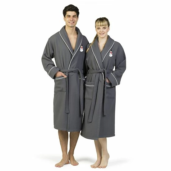 Linum Home Textiles Waffle Weave Terry Embroidered Snowman Bathrobe White Linum Home Textiles Waffle Weave Terry Embroidered Snowman Bathrobe White -Linum Home Textiles store unnamed file 704