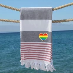Linum Home Textiles Turkish Cotton Patriotic Cheerful Rainbow Heart Pestemal Beach Towel 3 Linum Home Textiles Turkish Cotton Patriotic Cheerful Rainbow Heart Pestemal Beach Towel -Linum Home Textiles store unnamed file 7081