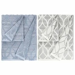 Linum Home Textiles Turkish Cotton Alev Jacquard 2-piece Bath Towel Set Gray Multi -Linum Home Textiles store unnamed file 7086