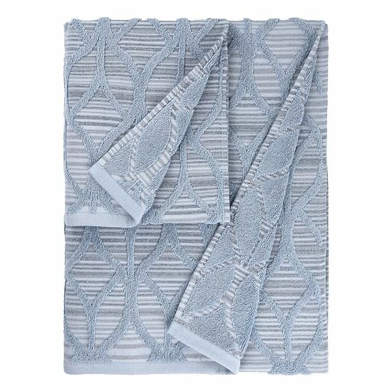 Linum Home Textiles Turkish Cotton Alev Jacquard Bath & Hand Towel Set Blue Multi 1 Linum Home Textiles Turkish Cotton Alev Jacquard Bath & Hand Towel Set Blue Multi