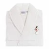 Linum Home Textiles Waffle Weave Embroidered Snowman Bathrobe
