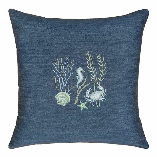 Linum Home Textiles Aaron Denim Decorative Square Throw Pillow Cover 1 Linum Home Textiles Aaron Denim Decorative Square Throw Pillow Cover