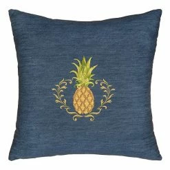 Linum Home Textiles Welcome Denim Decorative Square Throw Pillow Cover