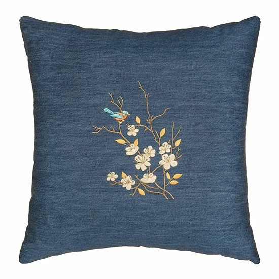 Linum Home Textiles Springtime Denim Decorative Square Throw Pillow Cover 1 Linum Home Textiles Springtime Denim Decorative Square Throw Pillow Cover