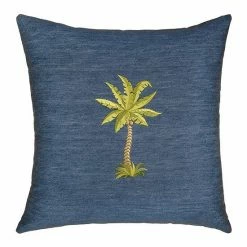 Linum Home Textiles Colton Denim Decorative Square Throw Pillow Cover