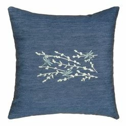 Linum Home Textiles Braelyn Denim Decorative Square Throw Pillow Cover