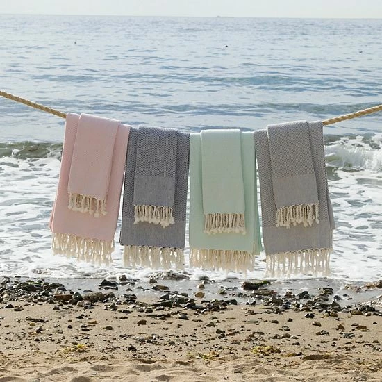 Linum Home Textiles Turkish Cotton Fun in Paradise Pestemal Beach and Hand Towel Set Gray Linum Home Textiles Turkish Cotton Fun In Paradise Pestemal Beach And Hand Towel Set Gray -Linum Home Textiles store unnamed file 7166