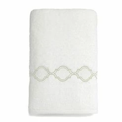 Linum Home Textiles Soft Twist Trellis Bath Towel White Beige -Linum Home Textiles store unnamed file 719