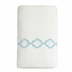 Linum Home Textiles Soft Twist Trellis Bath Towel White Beige -Linum Home Textiles store unnamed file 720