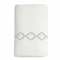 Linum Home Textiles Soft Twist Trellis Bath Towel White Beige -Linum Home Textiles store unnamed file 721