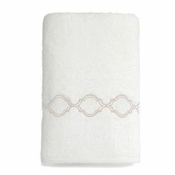 Linum Home Textiles Soft Twist Trellis Bath Towel White Beige -Linum Home Textiles store unnamed file 724