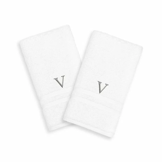 Linum Home Textiles 2-pack Silver-Tone Monogram Hand Towel Linum Home Textiles 2-pack Silver-Tone Monogram Hand Towel -Linum Home Textiles store unnamed file 851