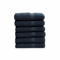 Linum Home Textiles Turkish Cotton Sinemis Terry Washcloth Set Dark Gray