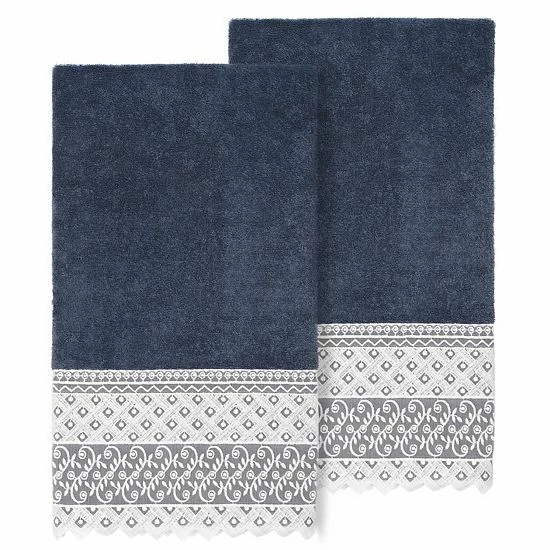 Linum Home Textiles Turkish Cotton Aiden 2-piece White Lace Embellished Bath Towel Set Linum Home Textiles Turkish Cotton Aiden 2-piece White Lace Embellished Bath Towel Set -Linum Home Textiles store unnamed file 943