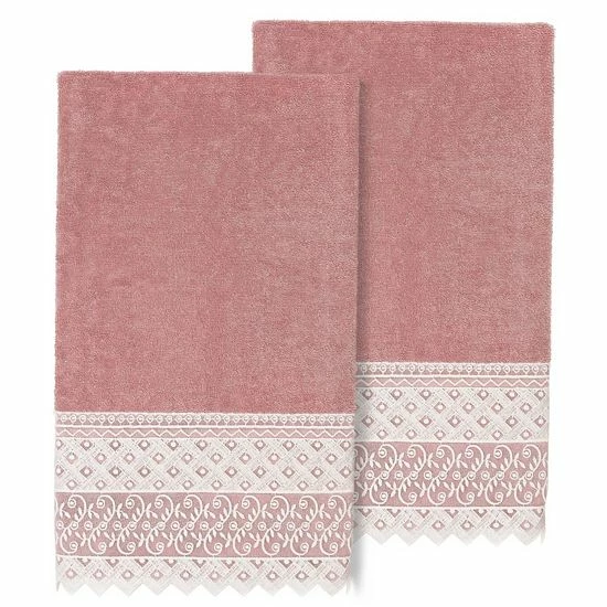 Linum Home Textiles Turkish Cotton Aiden 2-piece White Lace Embellished Bath Towel Set Linum Home Textiles Turkish Cotton Aiden 2-piece White Lace Embellished Bath Towel Set -Linum Home Textiles store unnamed file 945