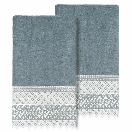 Linum Home Textiles Turkish Cotton Aiden 2-piece White Lace Embellished Bath Towel Set Linum Home Textiles Turkish Cotton Aiden 2-piece White Lace Embellished Bath Towel Set -Linum Home Textiles store unnamed file 946