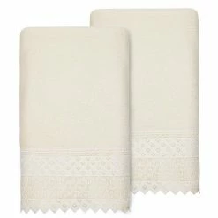 Linum Home Textiles Turkish Cotton Aiden 2-piece White Lace Embellished Bath Towel Set 9 Linum Home Textiles Turkish Cotton Aiden 2-piece White Lace Embellished Bath Towel Set -Linum Home Textiles store unnamed file 947