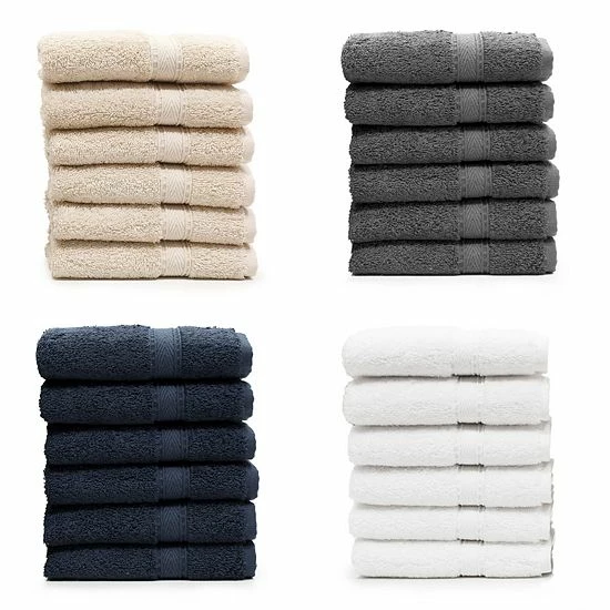 Linum Home Textiles Turkish Cotton Sinemis Terry Washcloth Set Dark Gray 2 Linum Home Textiles Turkish Cotton Sinemis Terry Washcloth Set Dark Gray - Image 2