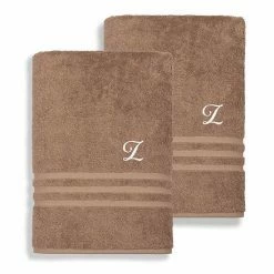 Linum Home Textiles Turkish Cotton Denzi 2-piece Personalized Bath Sheet Set -Linum Home Textiles store unnamed file 964