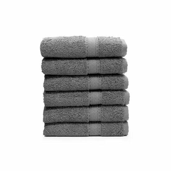 Linum Home Textiles Turkish Cotton Sinemis Terry Washcloth Set Dark Gray 4 Linum Home Textiles Turkish Cotton Sinemis Terry Washcloth Set Dark Gray - Image 4