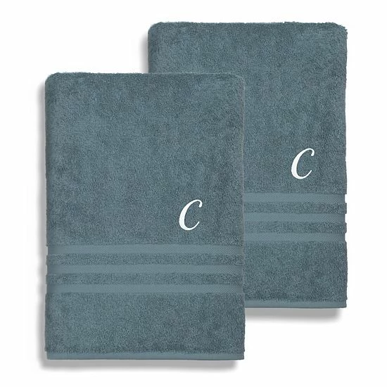 Linum Home Textiles Turkish Cotton Denzi 2-pack Personalized Bath Sheet Set 9 Linum Home Textiles Turkish Cotton Denzi 2-pack Personalized Bath Sheet Set - Image 9